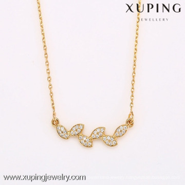 Wholesale new type top sale 18k gold newest flower design gold necklace